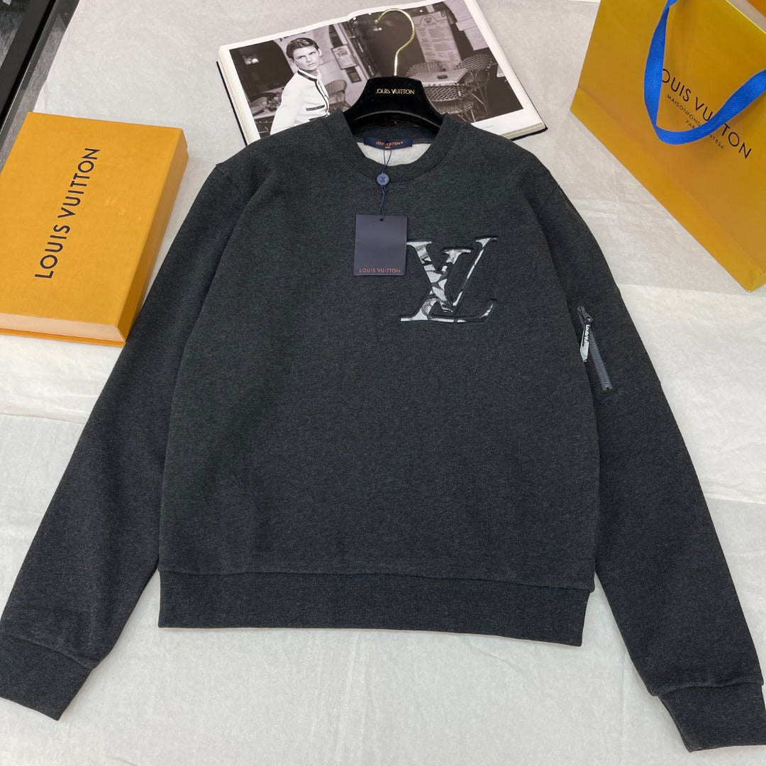 Lv Cotton Jacquard Crewneck