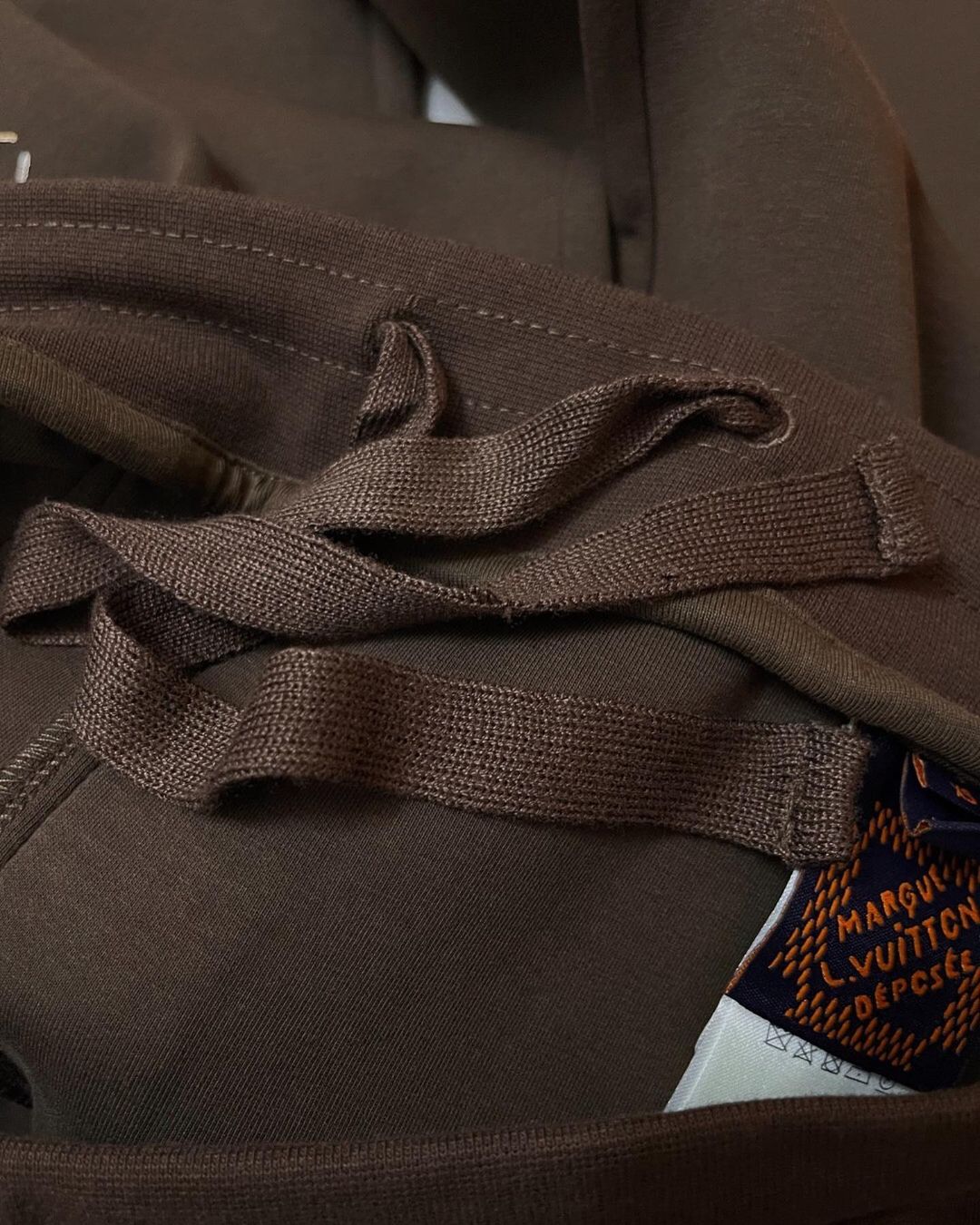 LV Embroidered Cotton Drawstring Pants