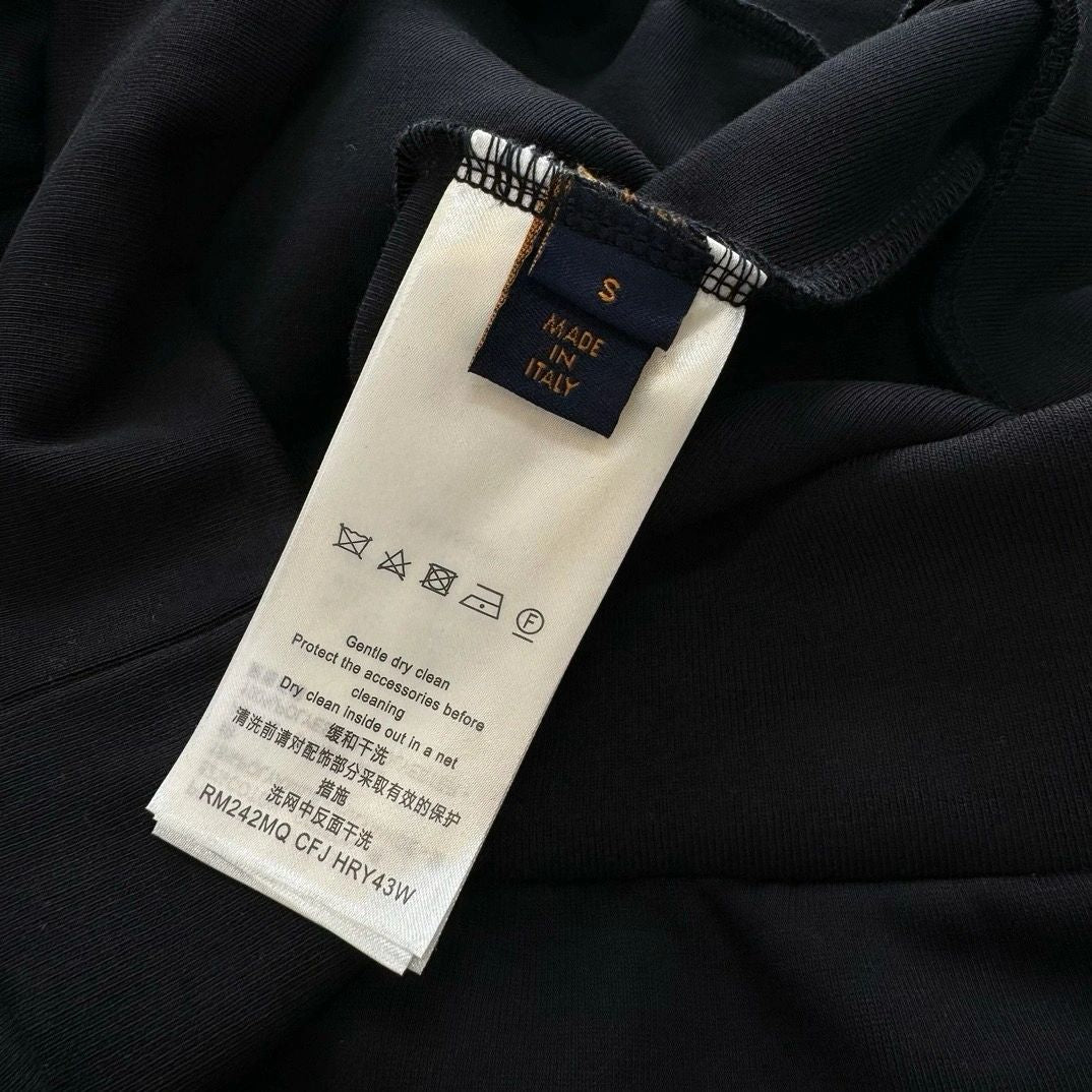 Lv Embroidered Zipped Jersey Hoodie