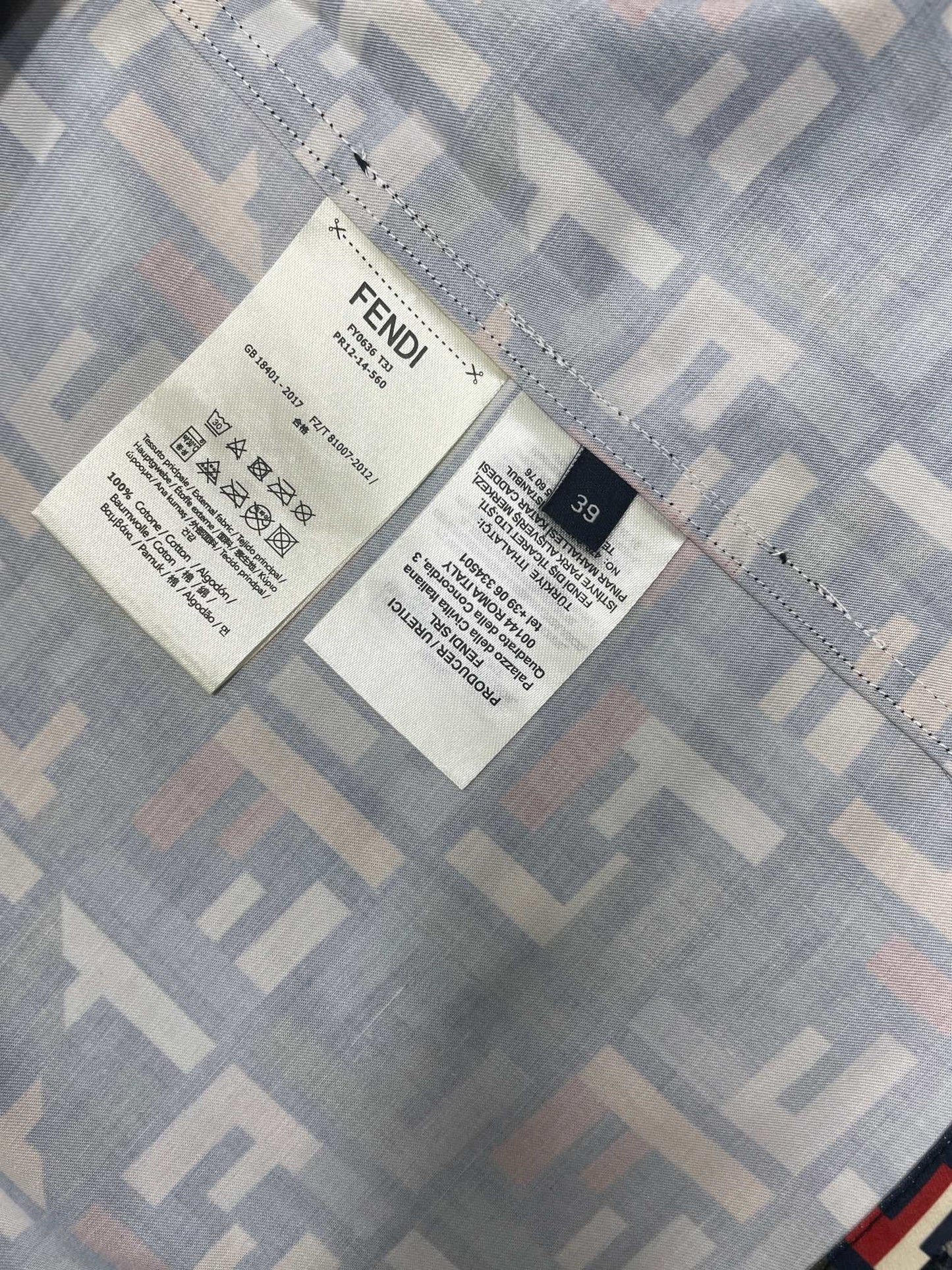 FND Anagram Logo Embroidered Jersey T-Shirt