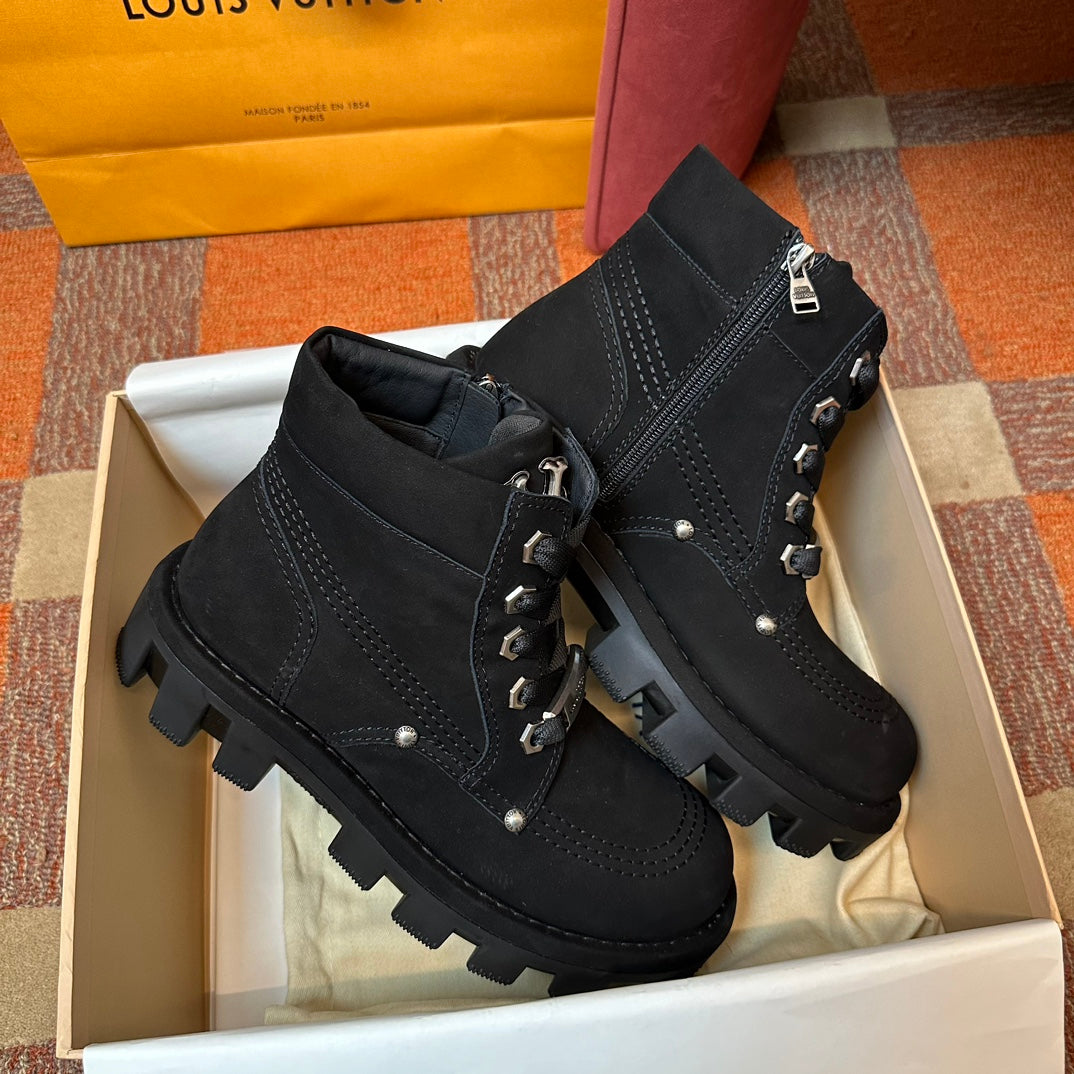 LV Checker Ankle Boot