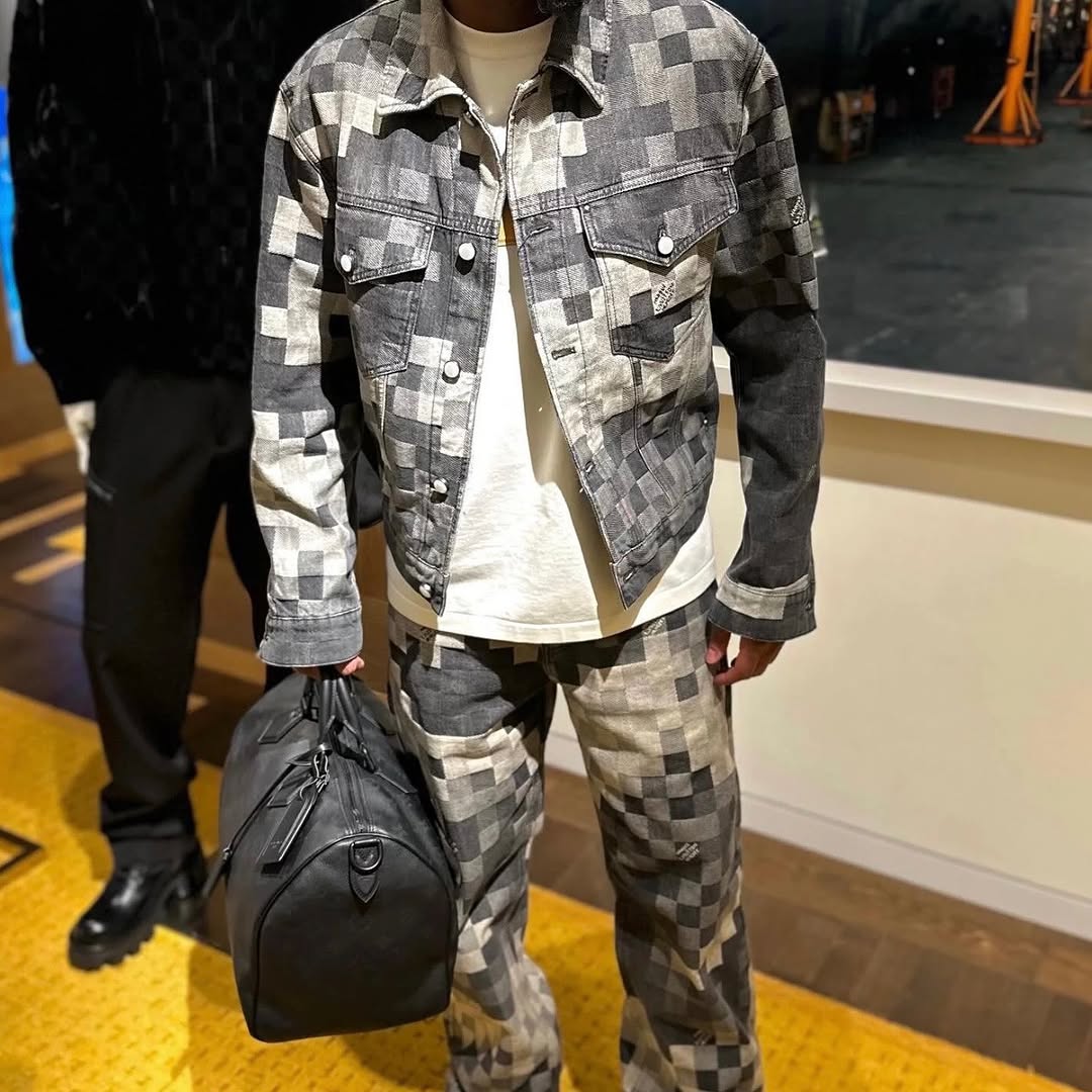 Lv Damoflage Classic Denim Jacket