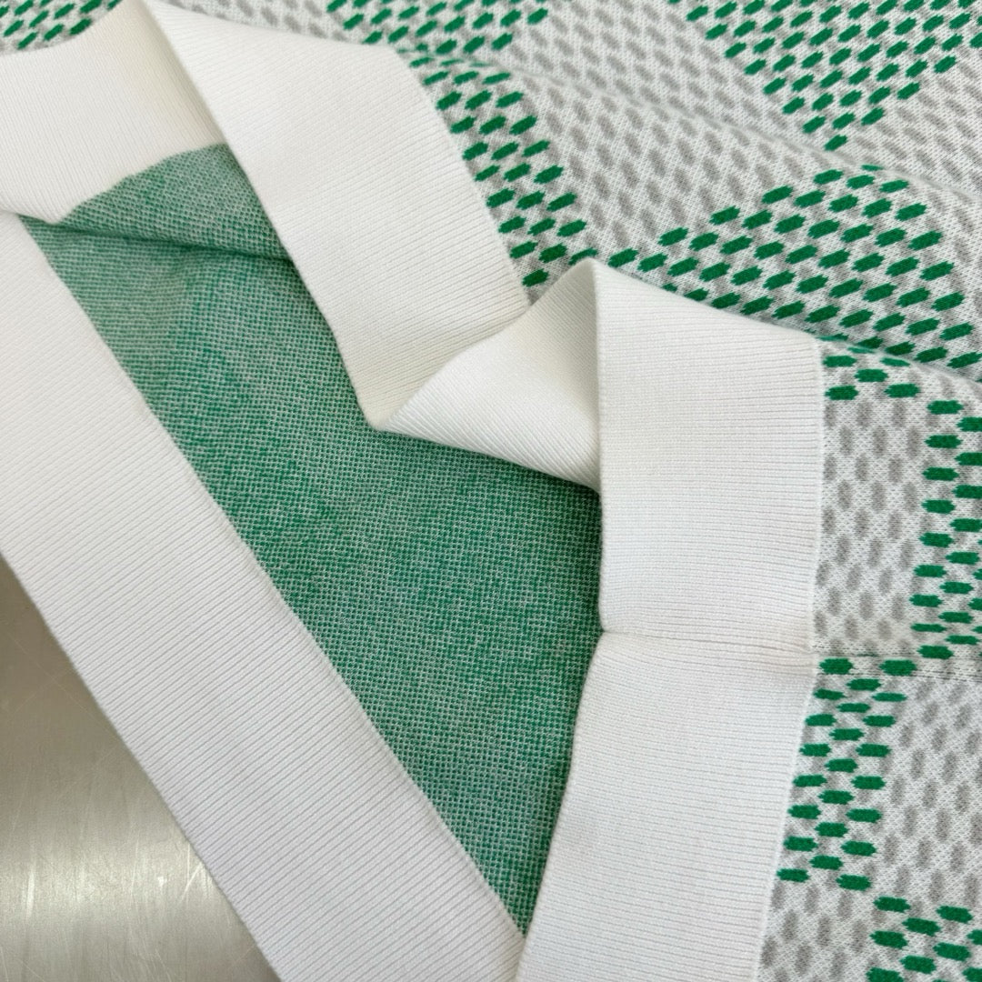 Lv Cotton Jacquard Crewneck