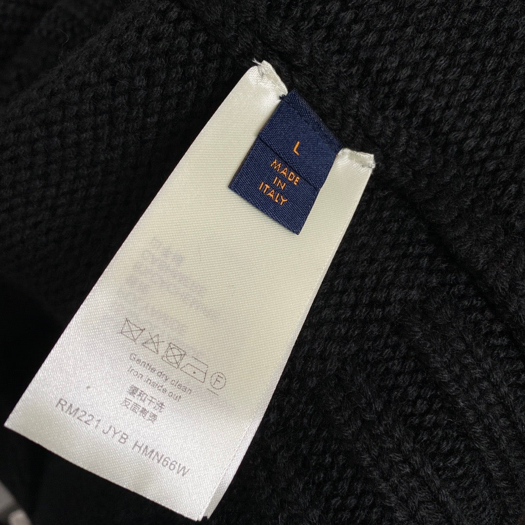 Lv Short-Sleeved Damier Wool Shirt