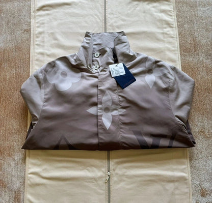 Lv Monogram Printed Light Nylon Windbreaker