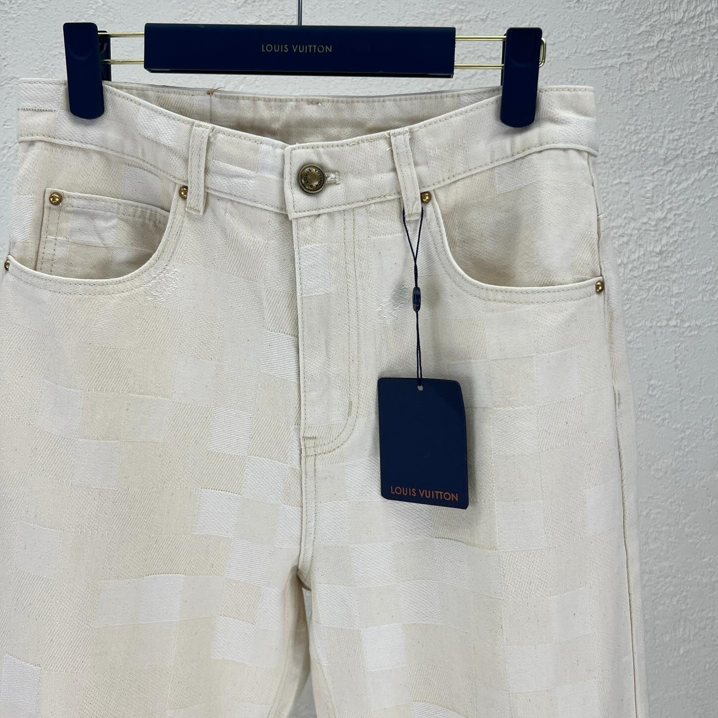 Lv Denim Shirt And Pants Set