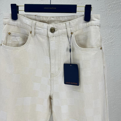 Lv Denim Shirt And Pants Set