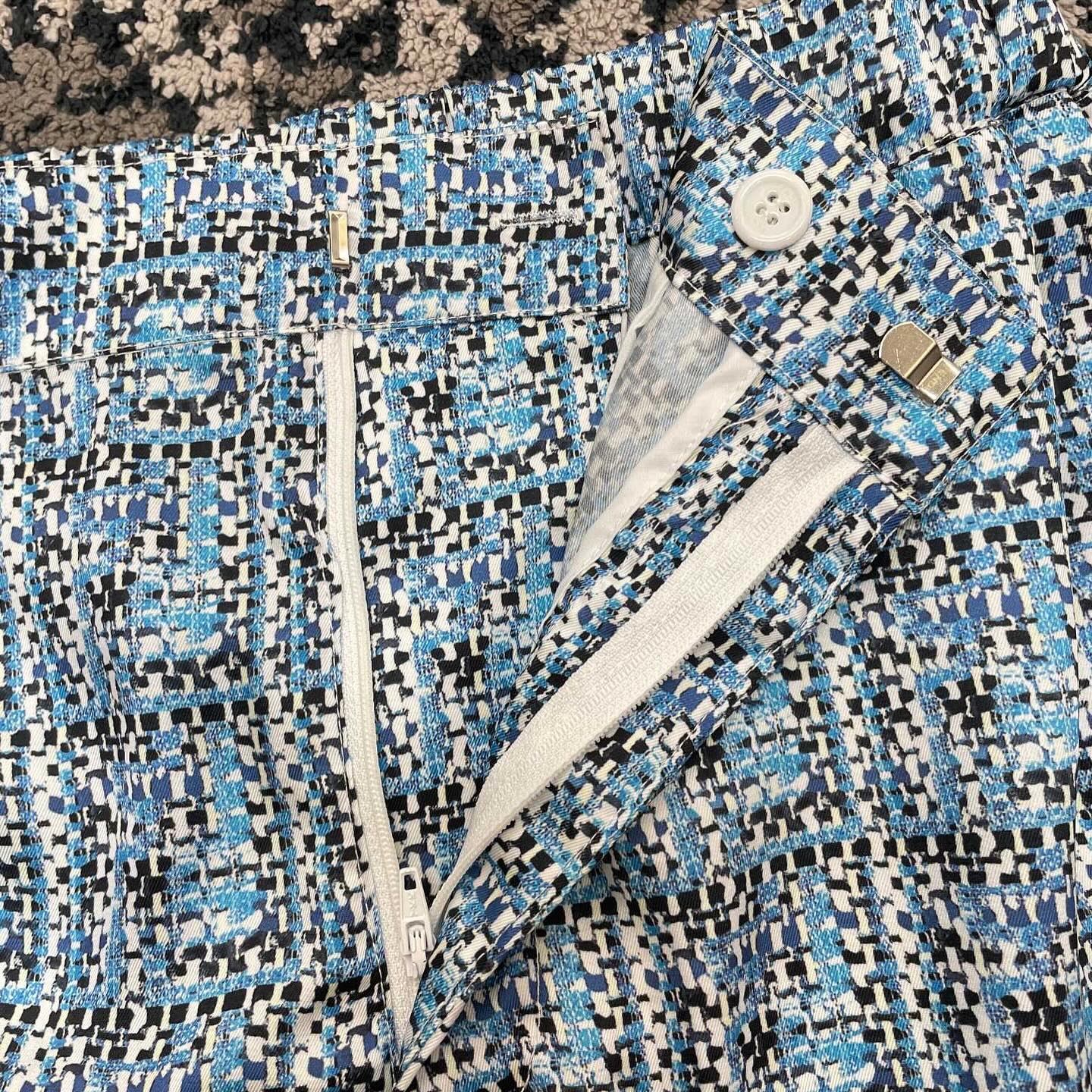 FND Monogram Blue Silk Summer Set