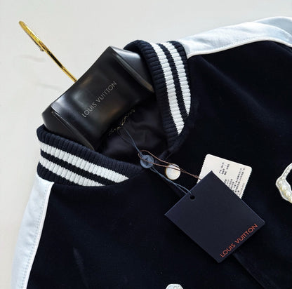 Lv Denim Velvet Souvenir Jacket