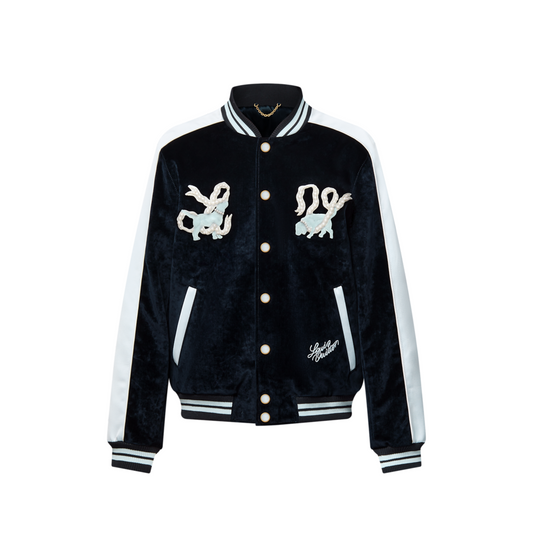 Lv Denim Velvet Souvenir Jacket