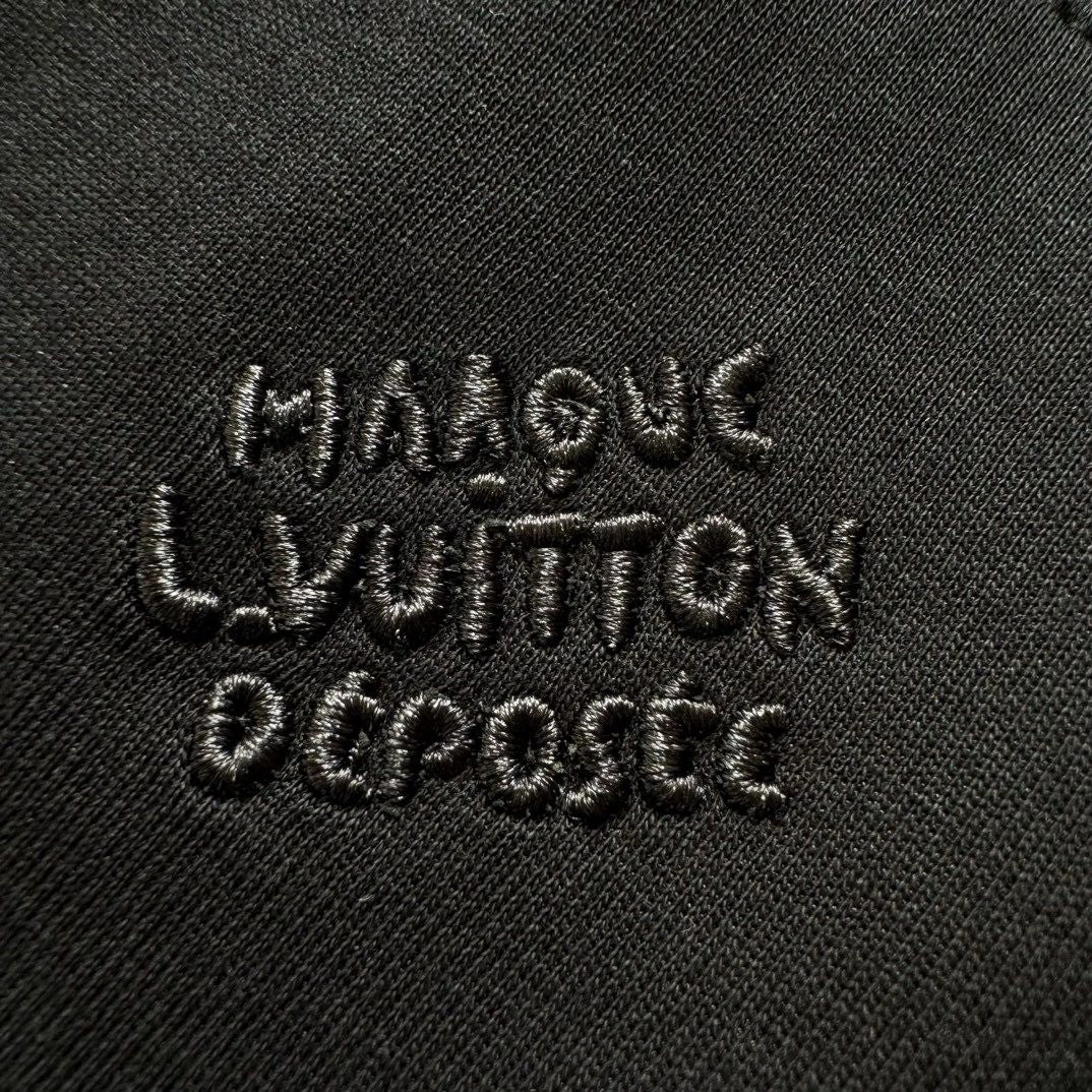 Lv Embroidered Jersey Jogpants
