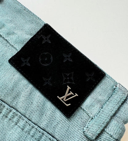 LV Monogram Embroidered Denim Pants