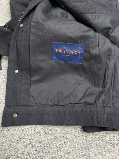 Lv Denim Jacket With Crystals