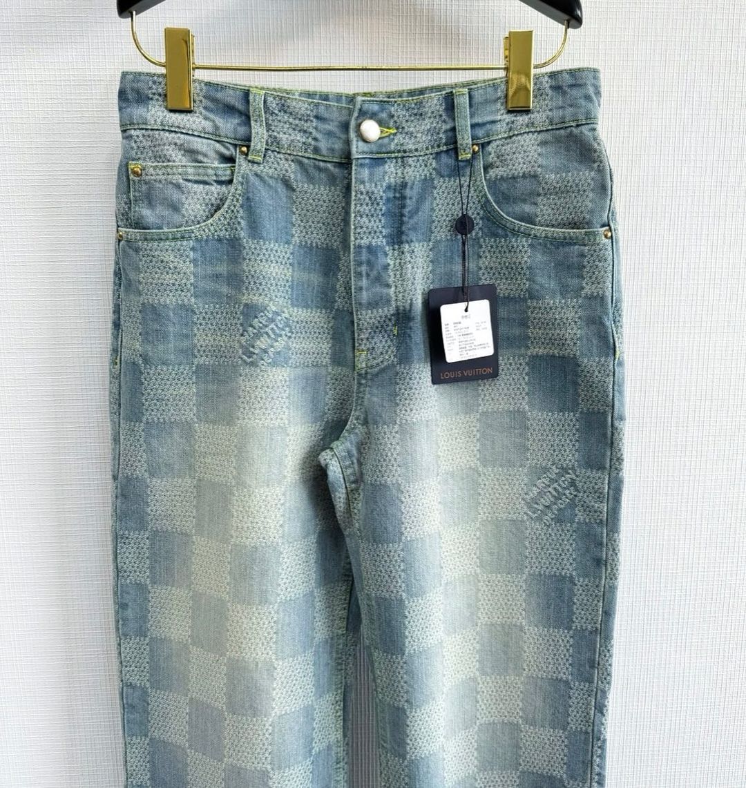 LV Monogram Denim Carpenter Pants