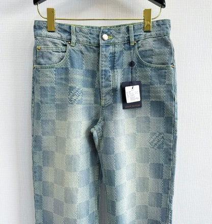 LV Monogram Denim Carpenter Pants