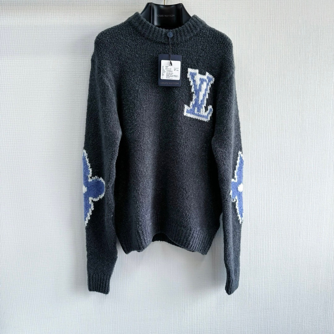 Lv Embroidered Signature Crewneck