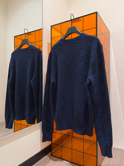 Lv Damier Pullover With Pearl Signature