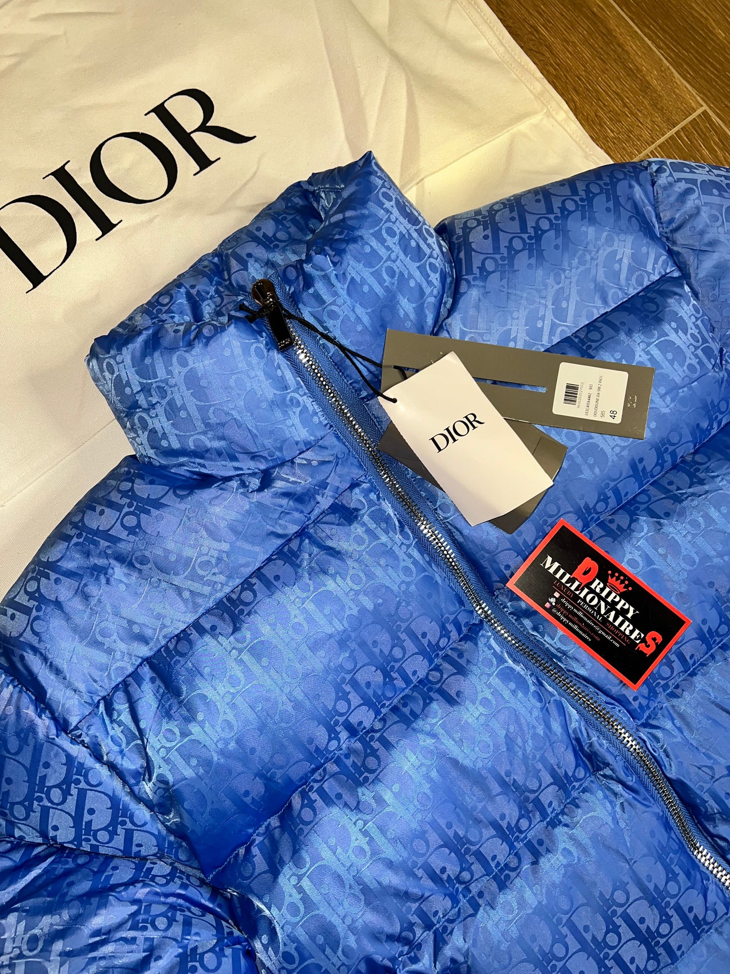 CD OBLIQUE DOWN JACKET BLUE