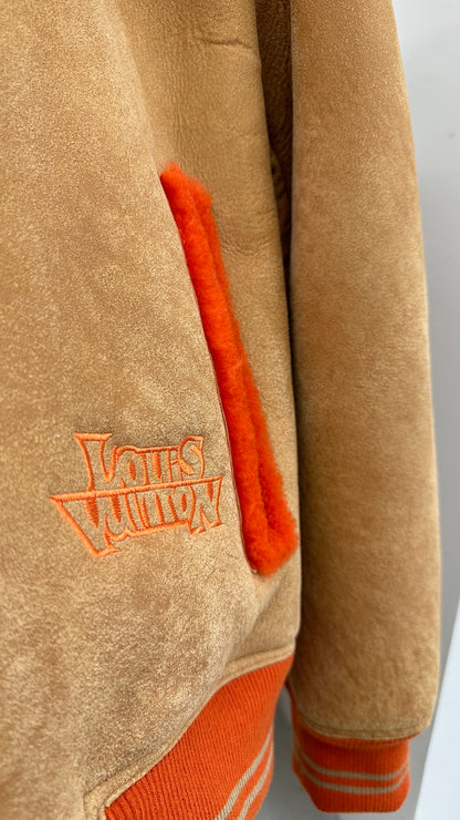 Lv Leather orange Jacket