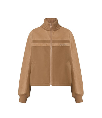 Lv Mixed Material Leather Teddy Blouson