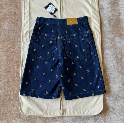 LV Monogram Denim Carpenter Shorts