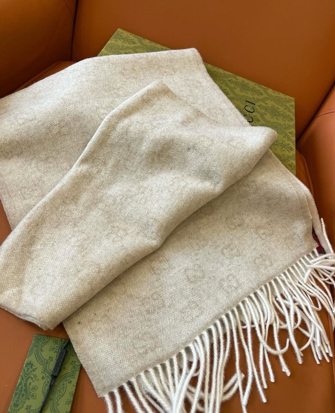 GG Monogram Wool Scarf