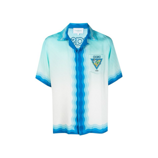 Casablanca Monogram Short Silk Shirt