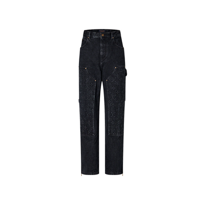 LV Monogram Denim Carpenter Pants