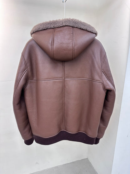 LV Leather Fleece Jacket