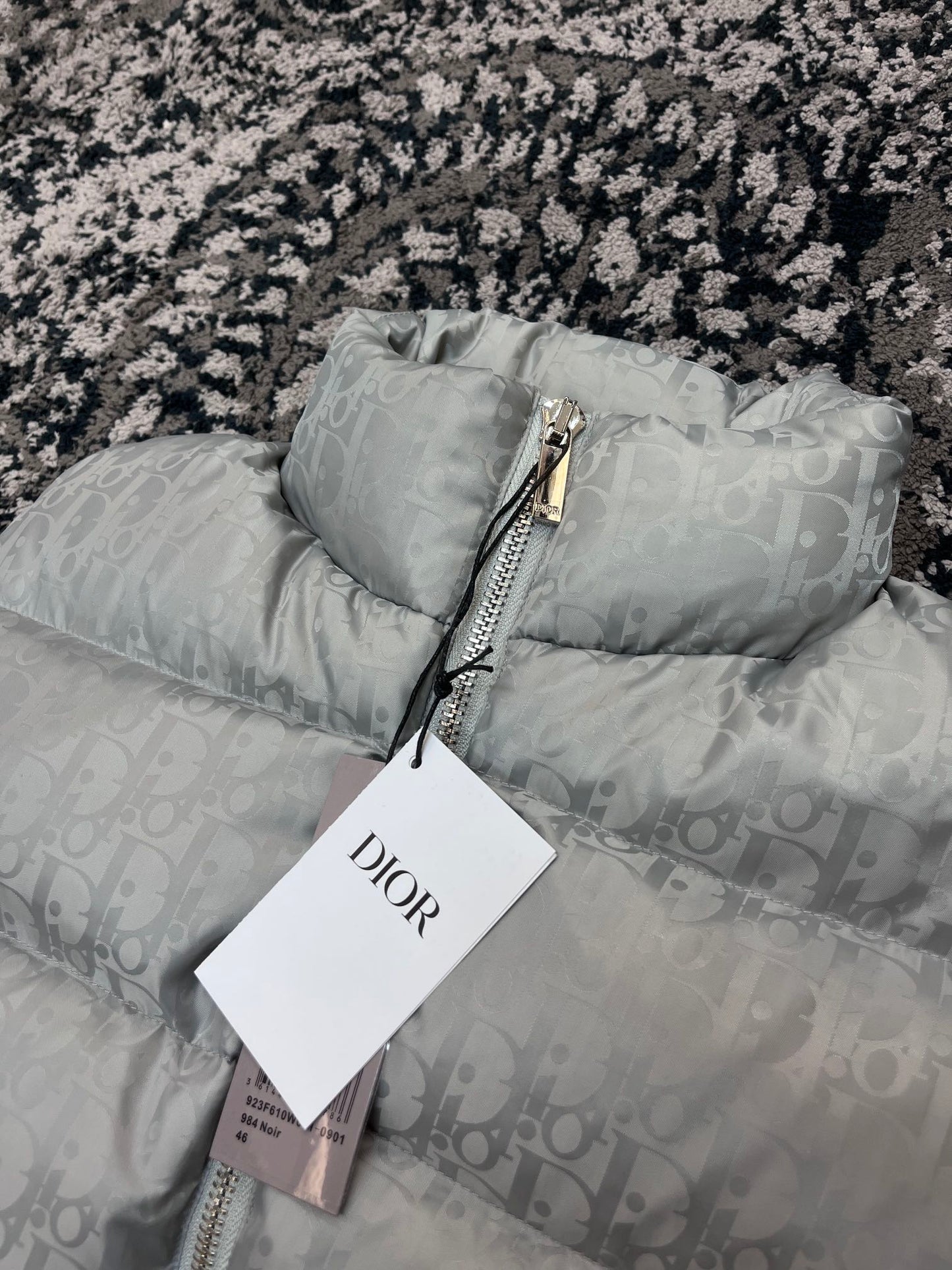 CD OBLIQUE DOWN VEST TECHNICAL SILVER