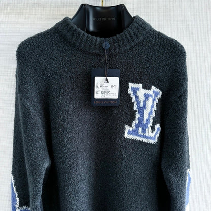 Lv Embroidered Signature Crewneck