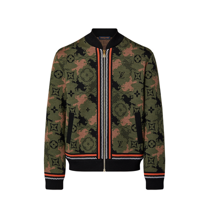 Lv Jacquard Wool Bomber Blouson