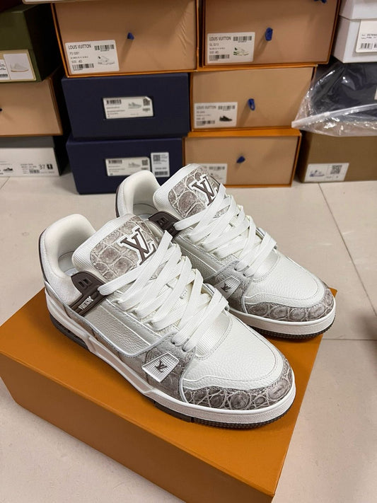 LV TRAINER SNEAKER LIKE ALIGATOR SKIN