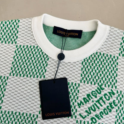 Lv Cotton Jacquard Crewneck