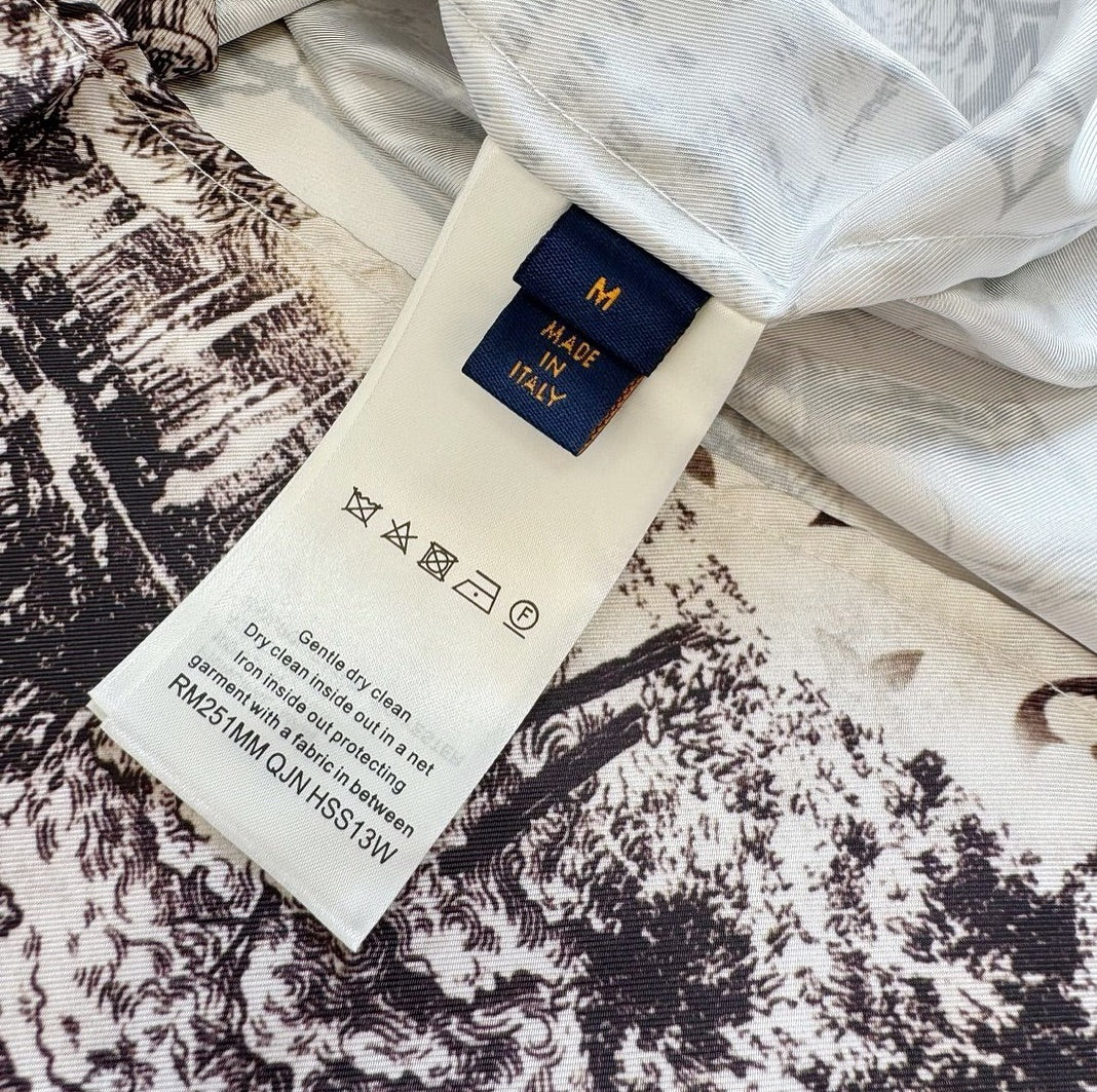 Lv Long -Sleeved Slik Shirt