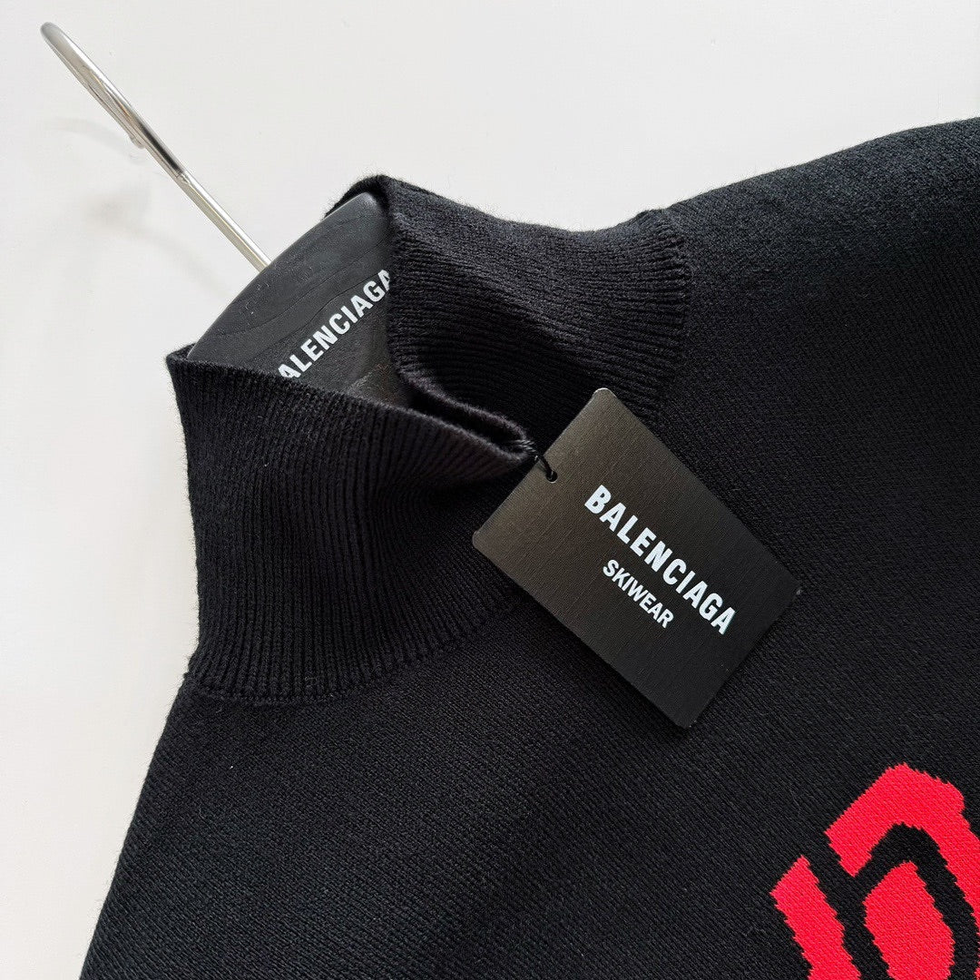 BALE  Black stretch wool blend sweater