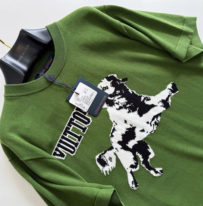 Lv Short-Sleeved Cotton Crewneck