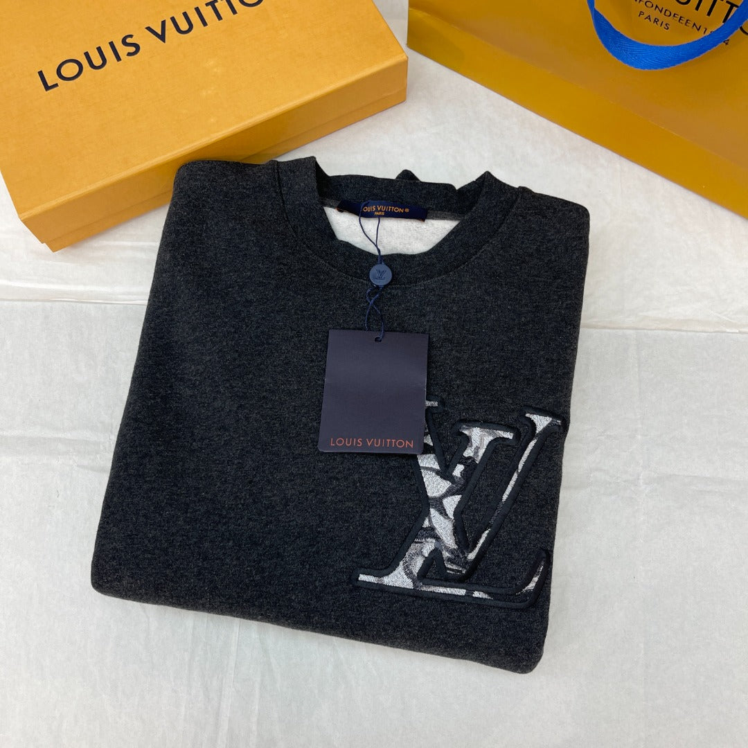 Lv Cotton Jacquard Crewneck