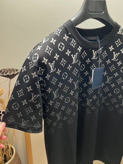 Lv Short-Sleeved Monogram Wool Shirt