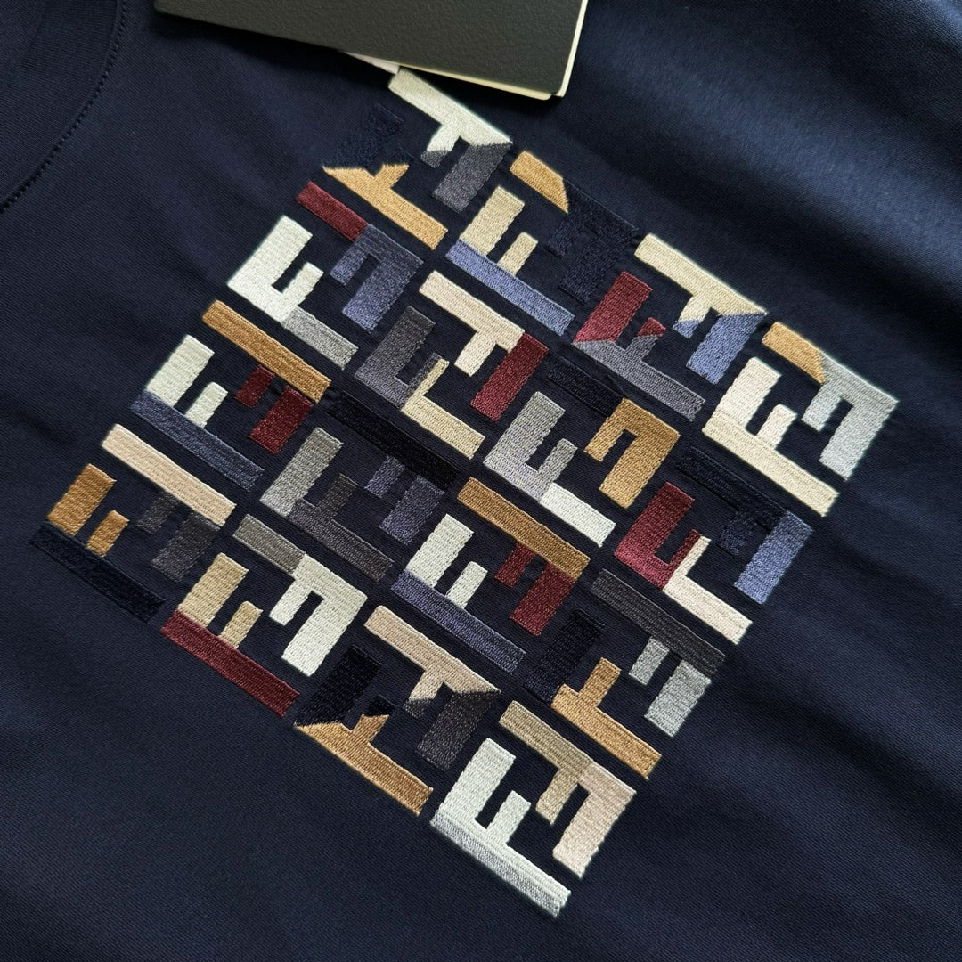 FND Anagram Logo Embroidered Jersey T-Shirt