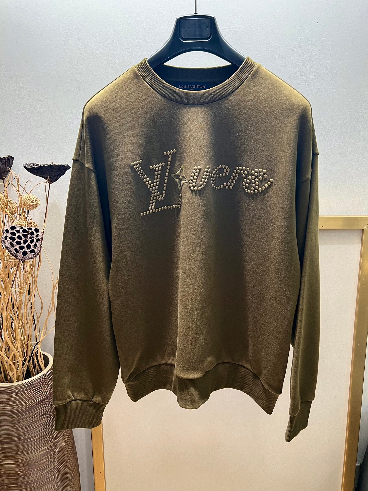 Lv Cotton Jacquard Crewneck