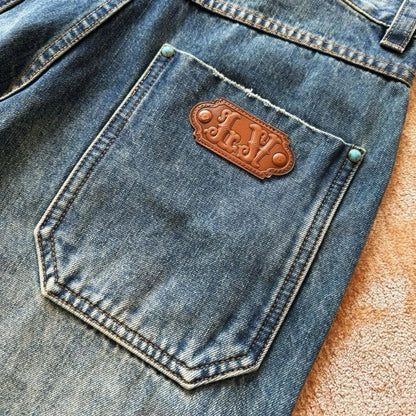 Lv Washed Denim Workwear Pants