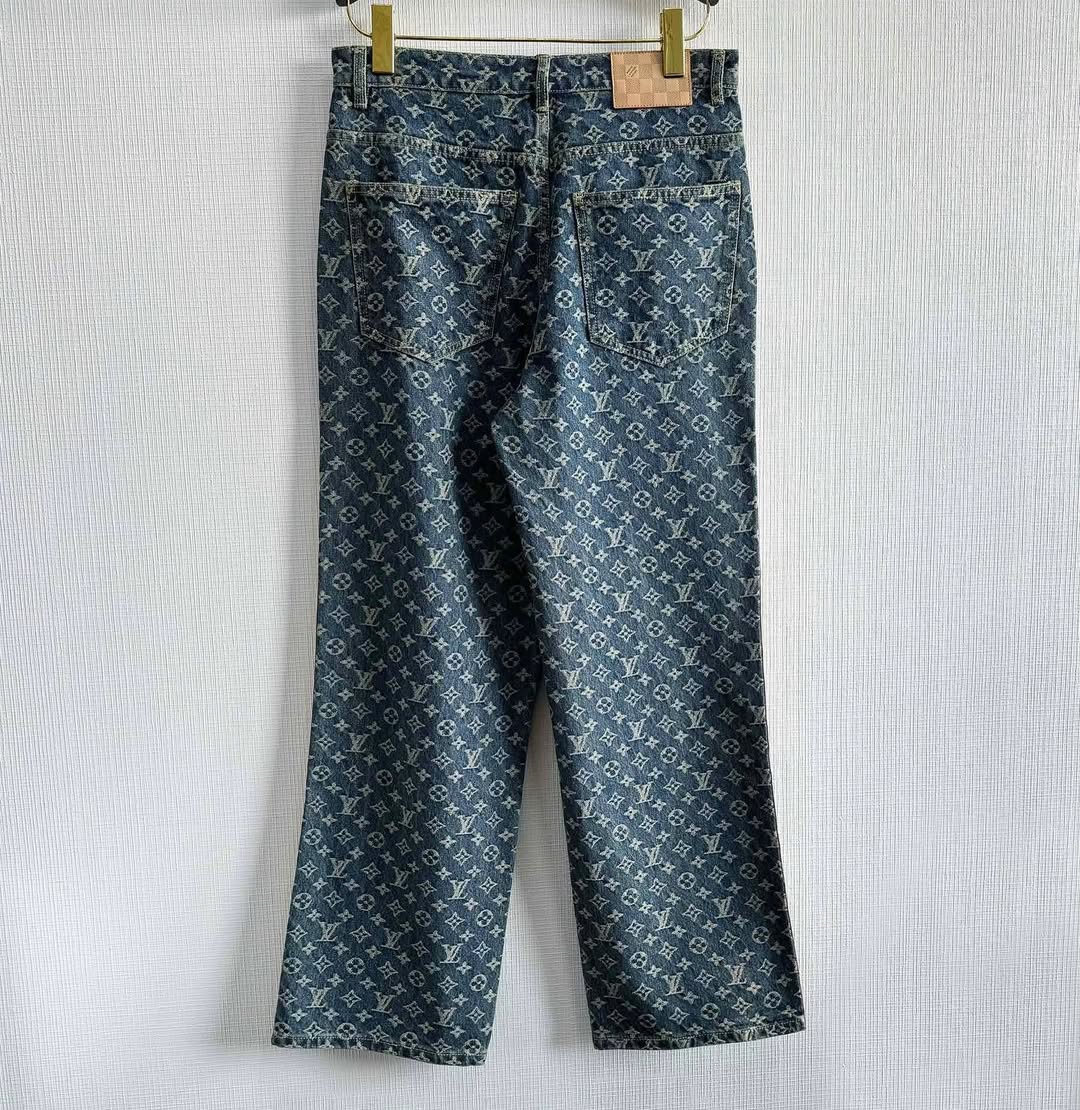 LV Monogram Denim Tailored Pants