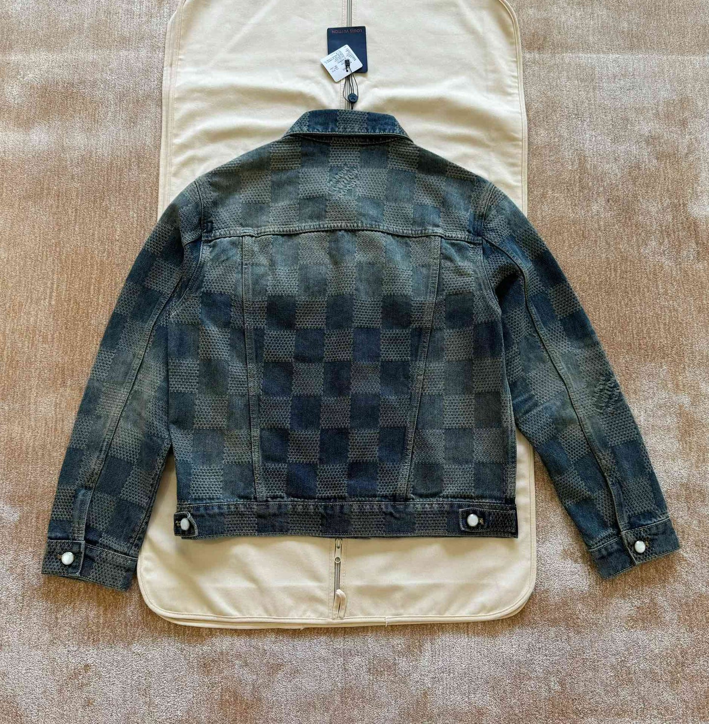 Lv Damier Washed Denim Jacket