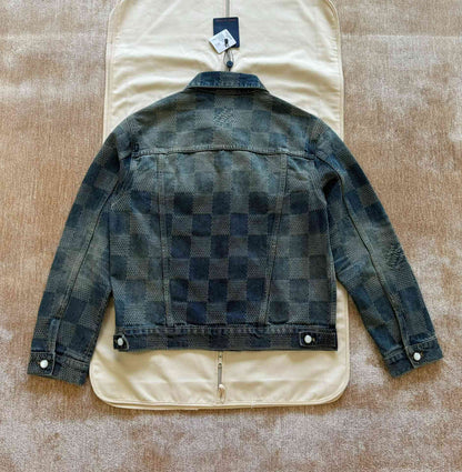 Lv Damier Washed Denim Jacket