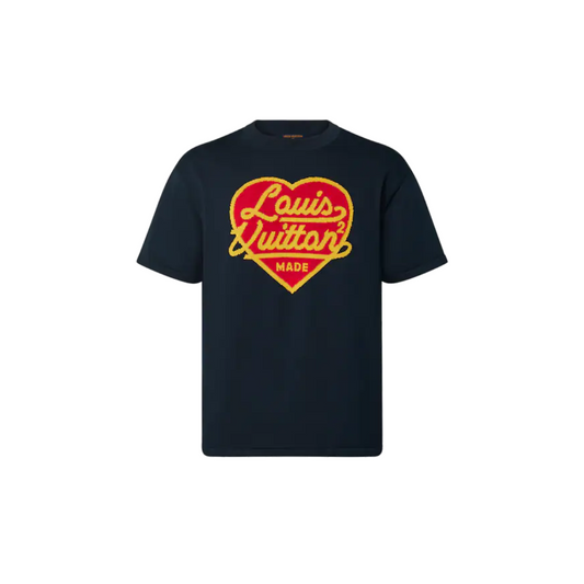 Lv Short-Sleeved Damier Wool Shirt