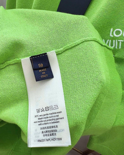 Lv Short-Sleeved Damier Wool Shirt Orange - Blue - Green - Pink - Light Green