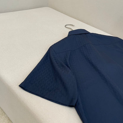 CD Monogram Silk Short Sleeve shirt