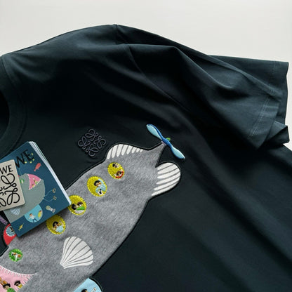 LOEWE Logo Embroidered Cotton Jersey T-Shirt