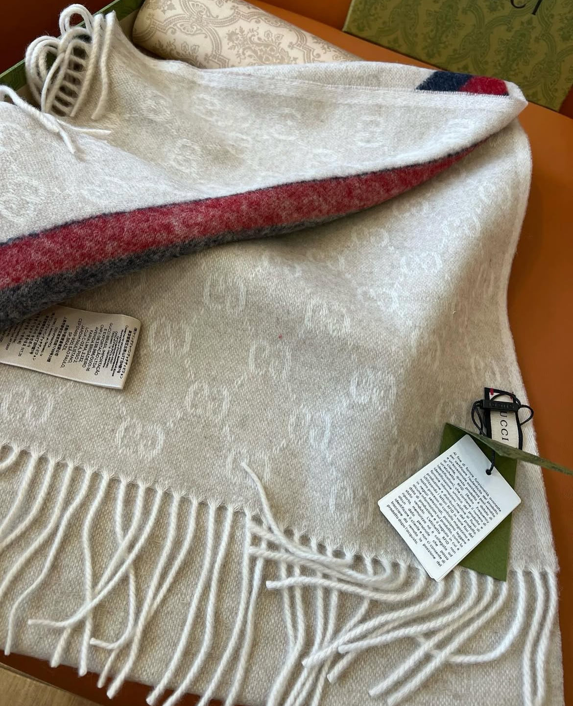GG Monogram Wool Scarf